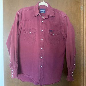 Wrangler Long-Sleeve Cotton Pearl Snap Shirt